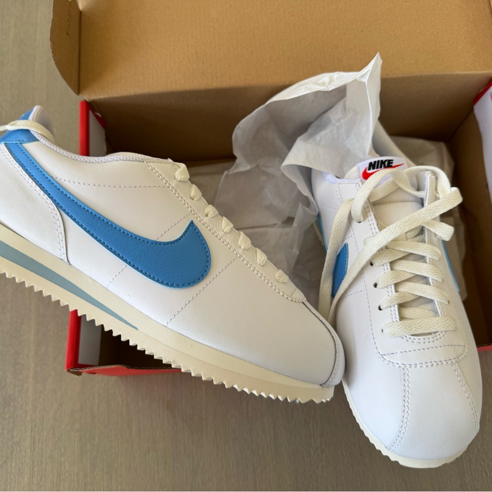 Nike white (& blue) Cortez